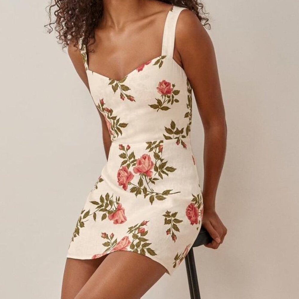 REFORMATION Miso Linen Jolie Dress Size 2